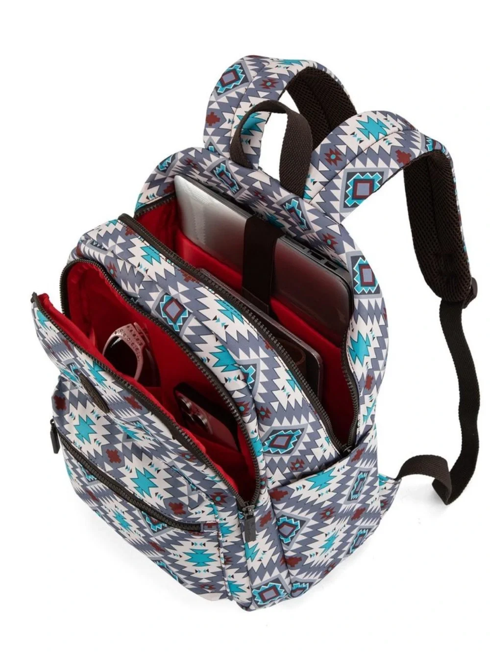 Montana West Blue Aztec Print Backpack